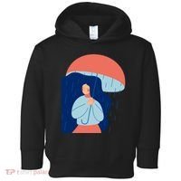 Rainy Sad Woman With Umbrella Mental Health Awareness Toddler Hoodie thumb 0