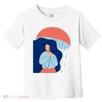 Rainy Sad Woman With Umbrella Mental Health Awareness Toddler T-Shirt thumb 0