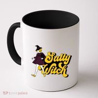 Retro Salty Witch Funny Halloween Girl Coffee Mug thumb 0
