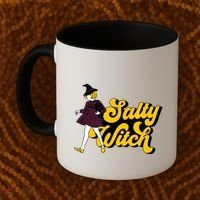 Retro Salty Witch Funny Halloween Girl Coffee Mug thumb 2