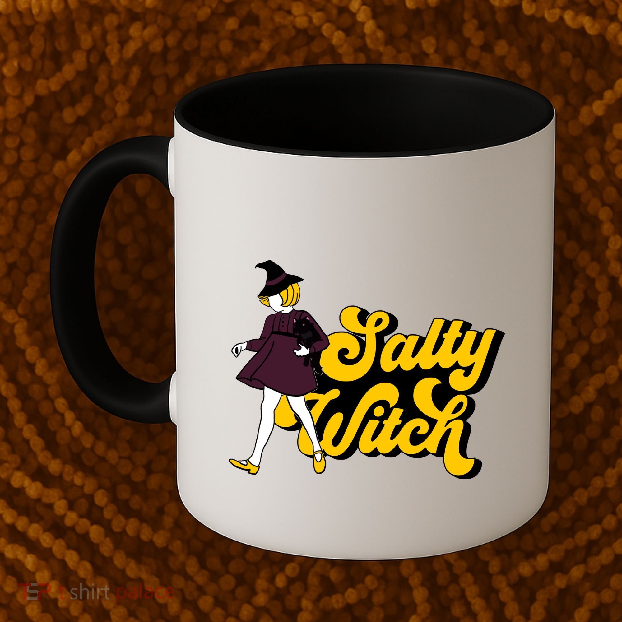 Retro Salty Witch Funny Halloween Girl Coffee Mug