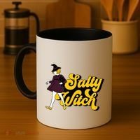 Retro Salty Witch Funny Halloween Girl Coffee Mug thumb 4