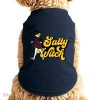 Retro Salty Witch Funny Halloween Girl Doggie Tank thumb 0