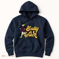 Retro Salty Witch Funny Halloween Girl Hoodie thumb 0