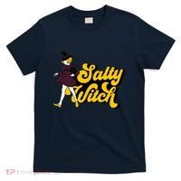 Retro Salty Witch Funny Halloween Girl T-Shirt thumb 0
