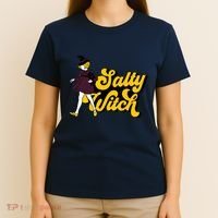 Retro Salty Witch Funny Halloween Girl T-Shirt thumb 4