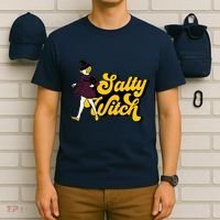 Retro Salty Witch Funny Halloween Girl T-Shirt thumb 6