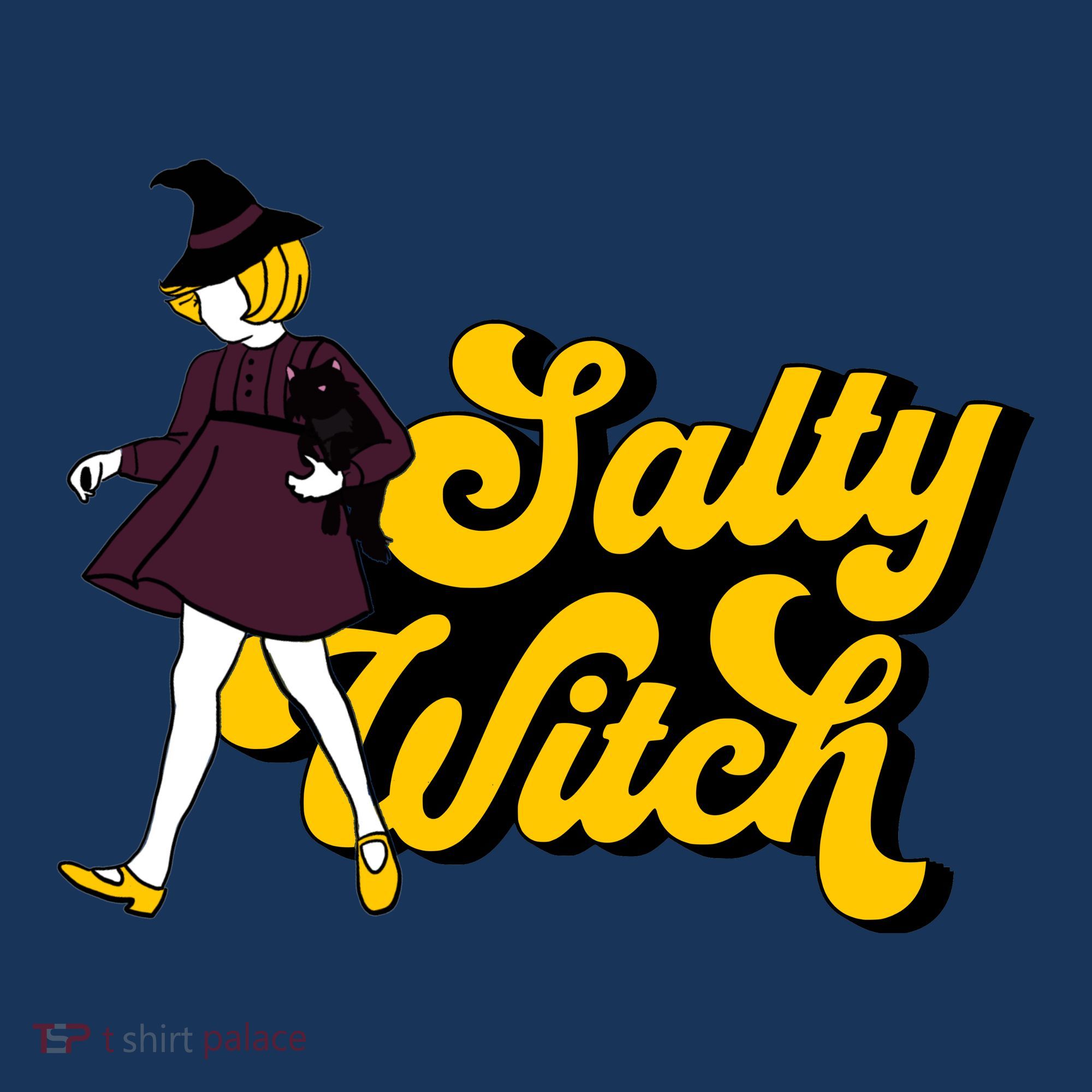 Retro Salty Witch Funny Halloween Girl Women's Hoodie