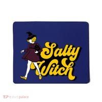 Retro Salty Witch Funny Halloween Girl Mousepad thumb 0