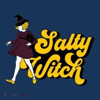 Retro Salty Witch Funny Halloween Girl Mousepad thumb 1