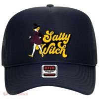 Retro Salty Witch Funny Halloween Girl Hat thumb 0