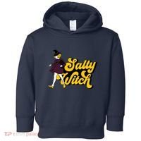Retro Salty Witch Funny Halloween Girl Toddler Hoodie thumb 0