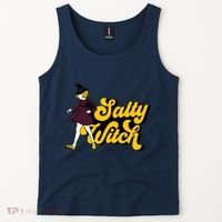 Retro Salty Witch Funny Halloween Girl Tank Top thumb 2