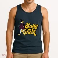 Retro Salty Witch Funny Halloween Girl Tank Top thumb 3