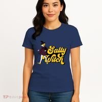 Retro Salty Witch Funny Halloween Girl Women's T-Shirt thumb 4