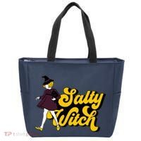 Retro Salty Witch Funny Halloween Girl Tote Bag thumb 0