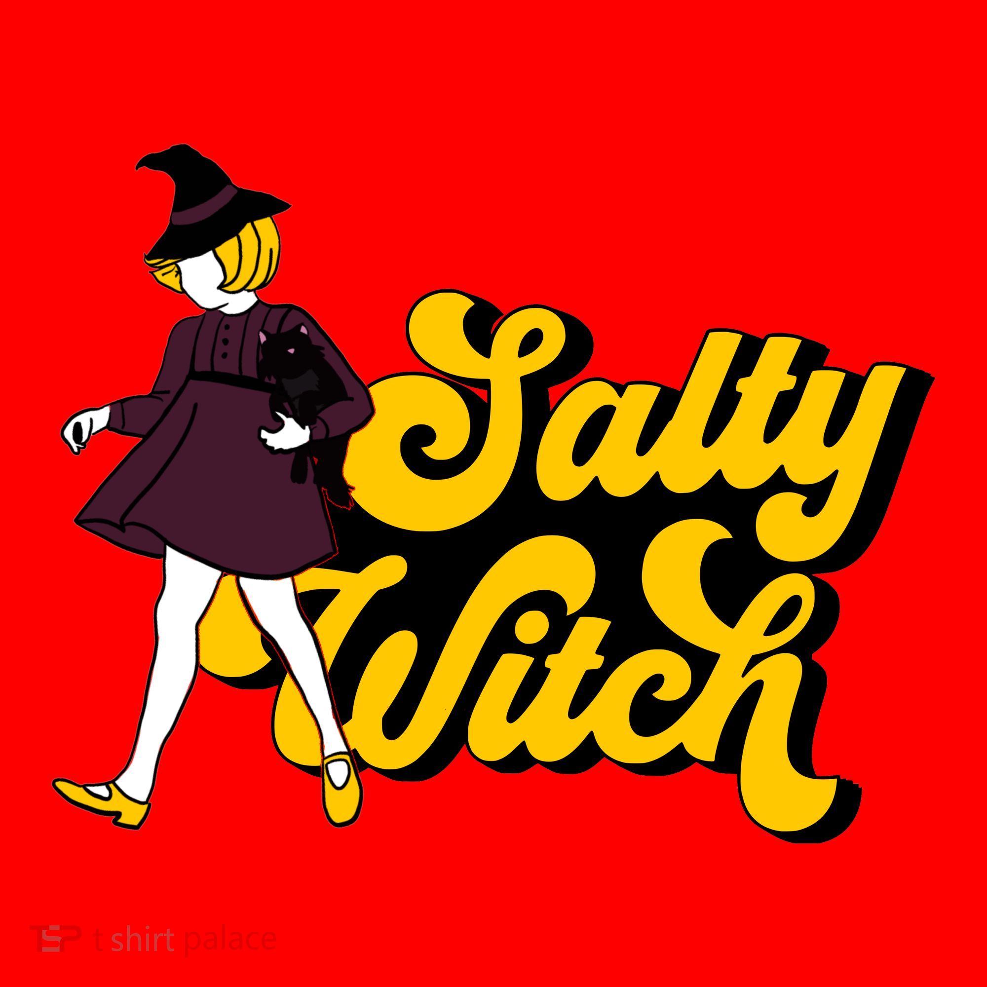 Retro Salty Witch Funny Halloween Girl Santa Hat
