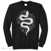 Reptile Snake Whisperer Rose Flower Snake Sweatshirt thumb 0