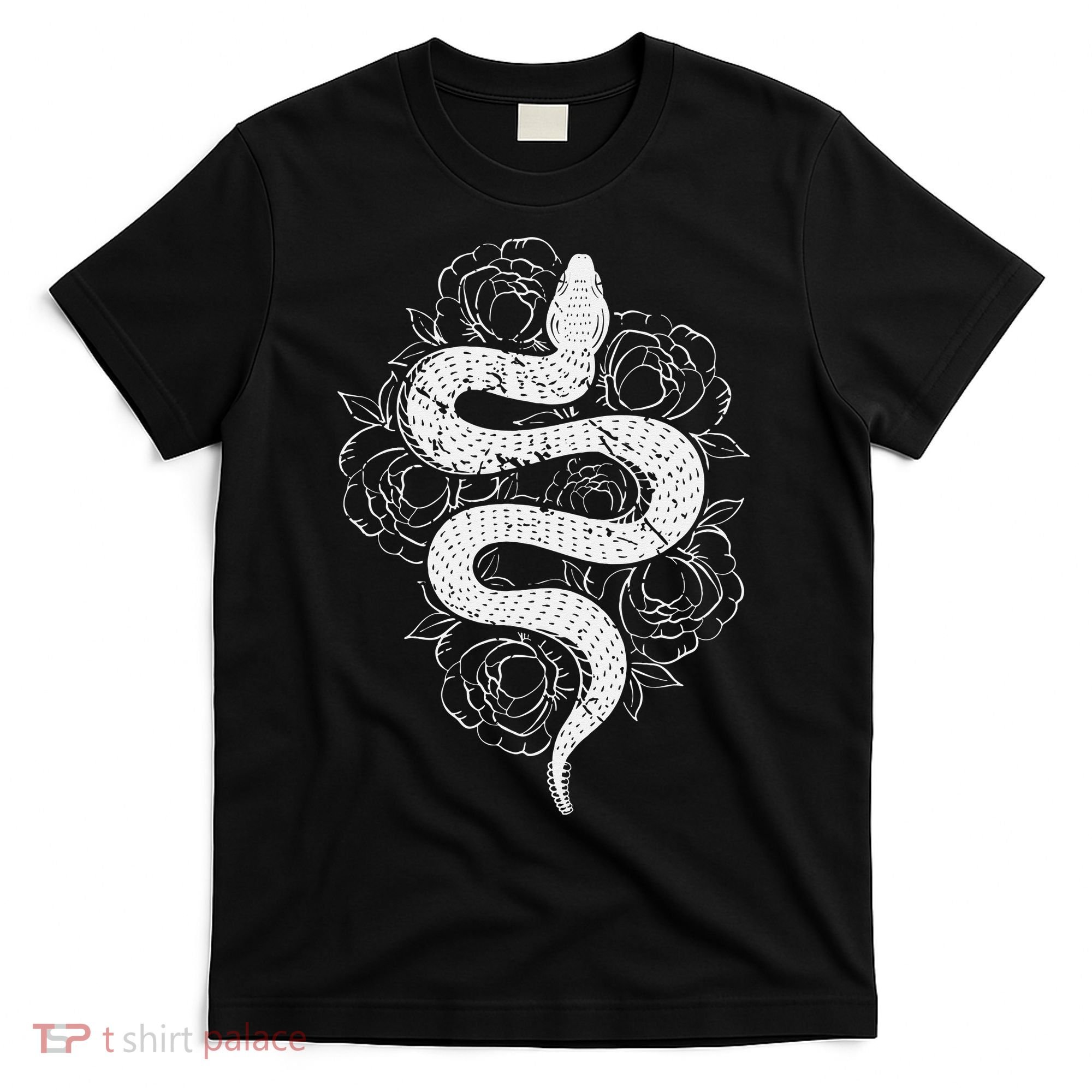 Reptile Snake Whisperer Rose Flower Snake T-Shirt