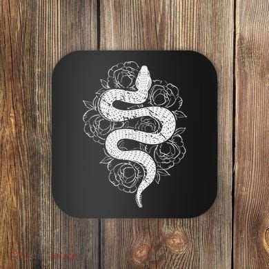 Reptile Snake Whisperer Rose Flower Snake Coaster