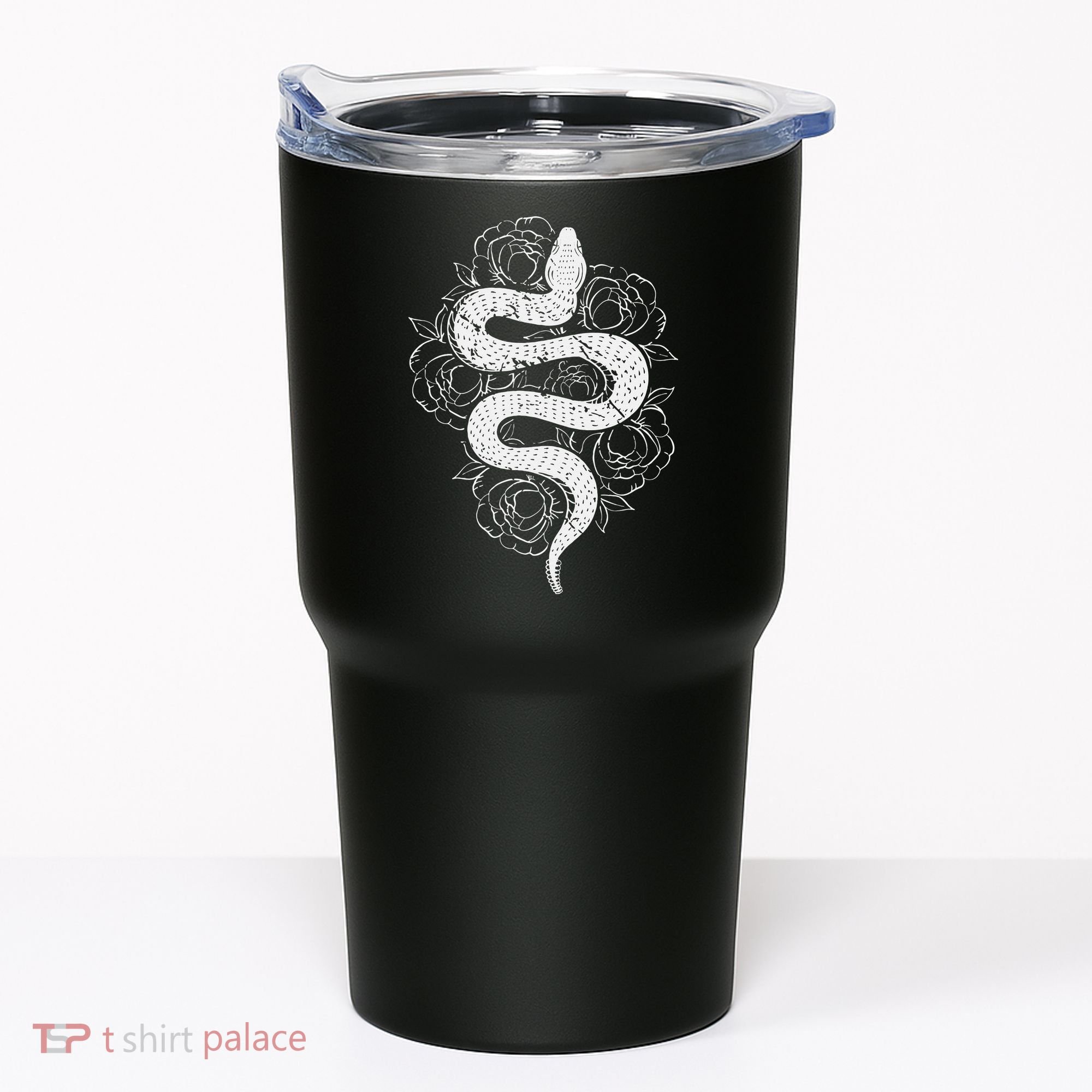 Reptile Snake Whisperer Rose Flower Snake Tumbler