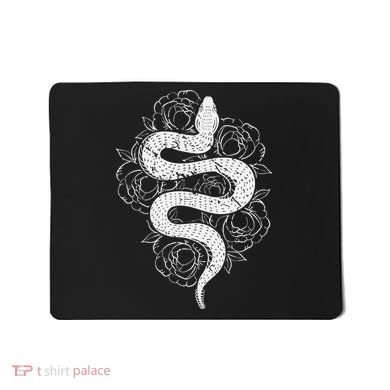 Reptile Snake Whisperer Rose Flower Snake Mousepad