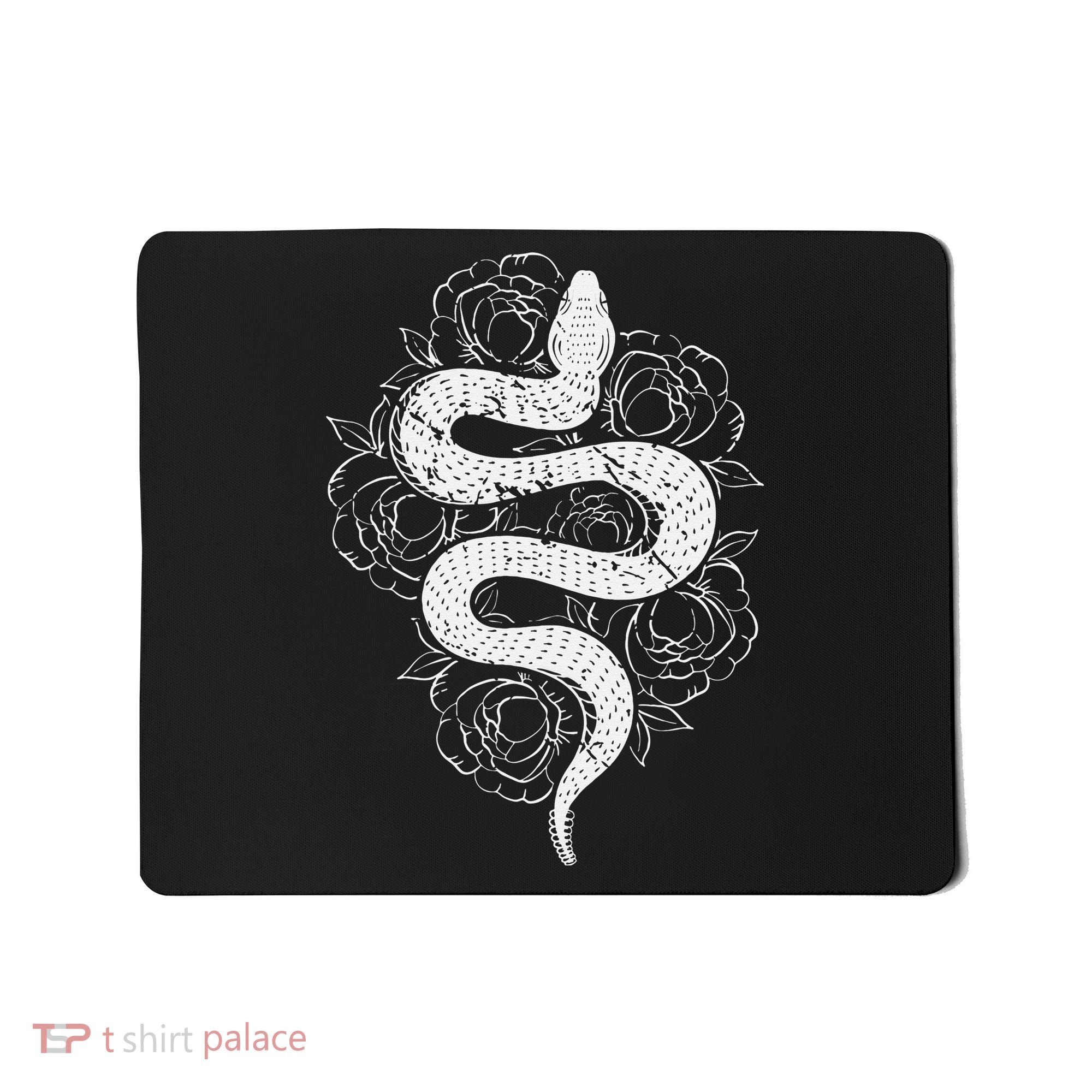 Reptile Snake Whisperer Rose Flower Snake Mousepad