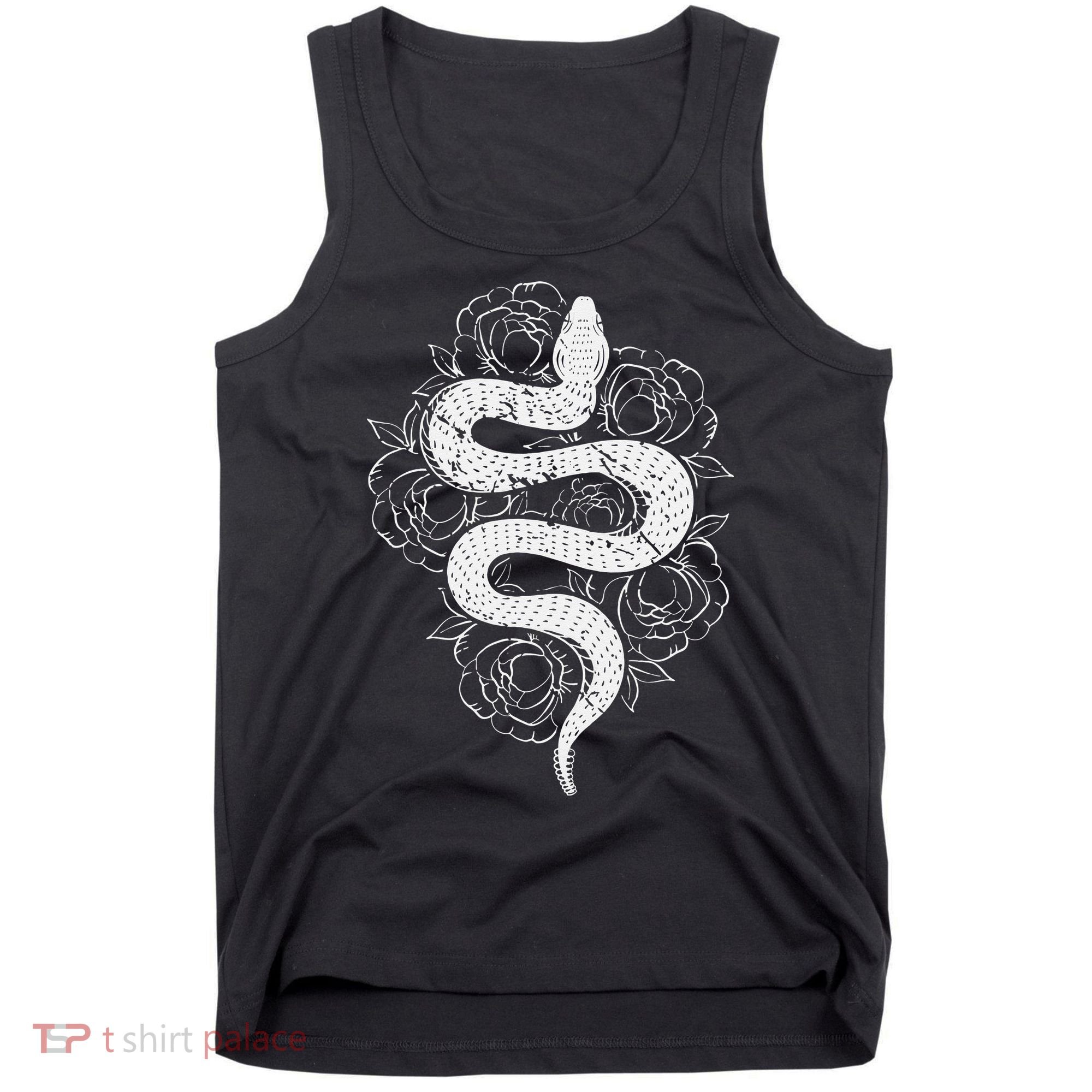 Reptile Snake Whisperer Rose Flower Snake Tank Top
