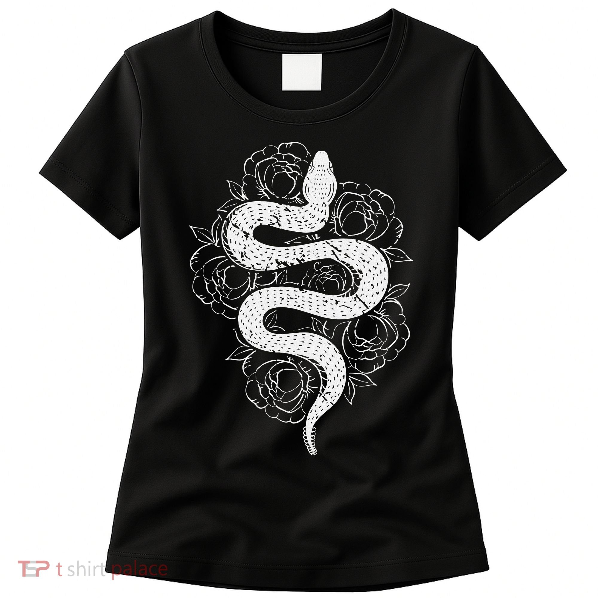 Reptile Snake Whisperer Rose Flower Snake Women's T-Shirt