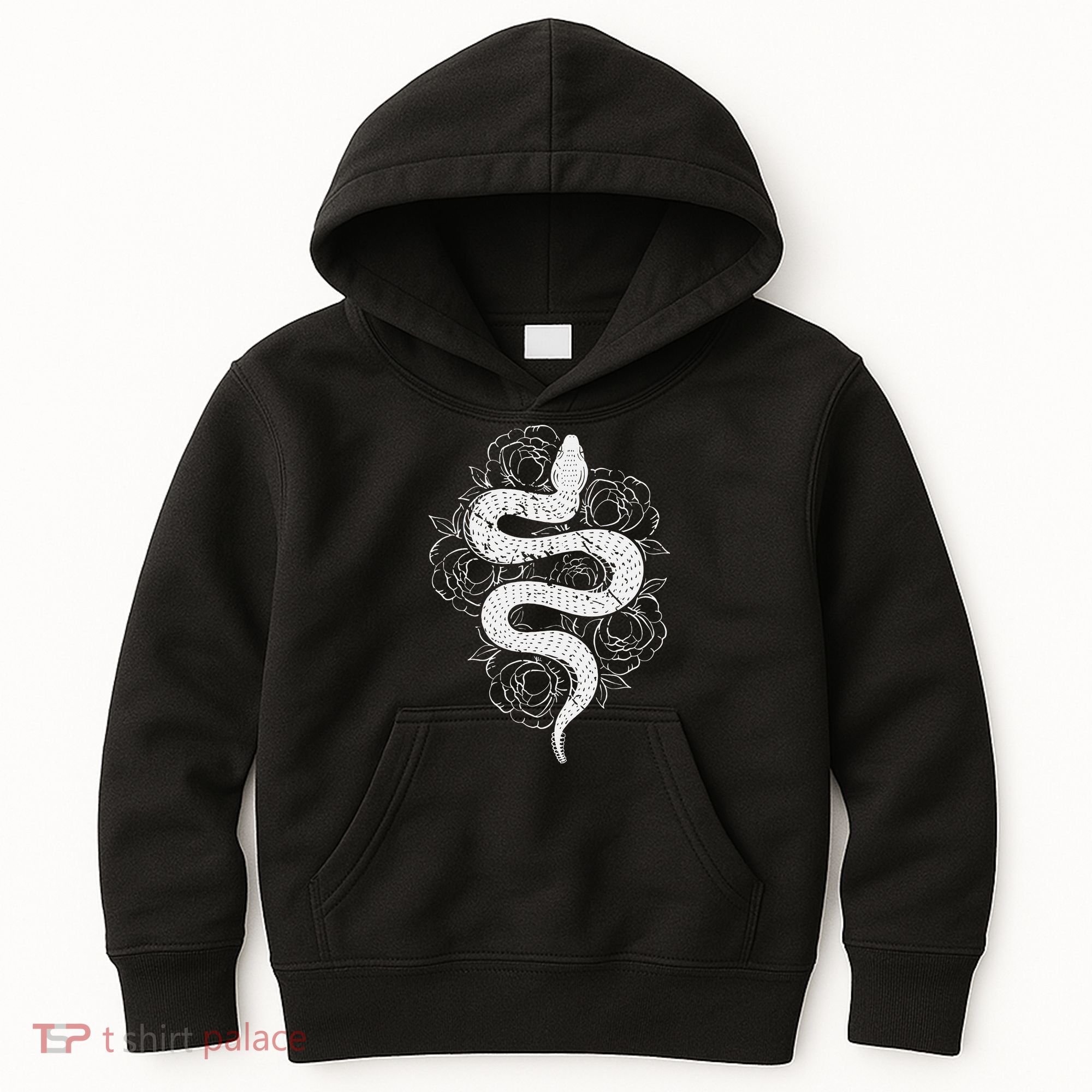 Reptile Snake Whisperer Rose Flower Snake Kids Hoodie