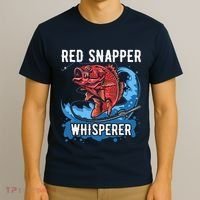 Red Snapper Whisperer Deep Sea Fishing Bass T-Shirt thumb 3