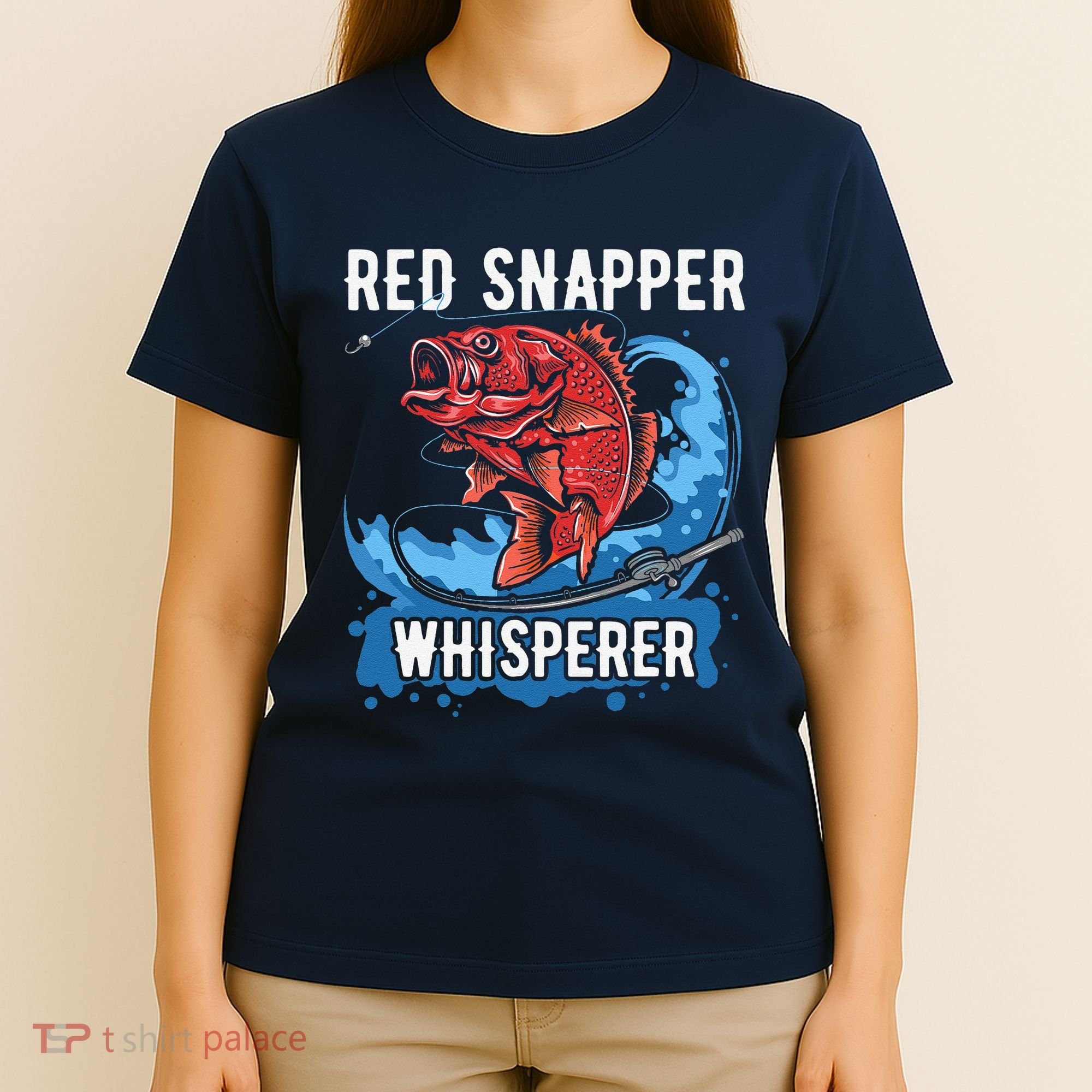 Red Snapper Whisperer Deep Sea Fishing Bass T-Shirt