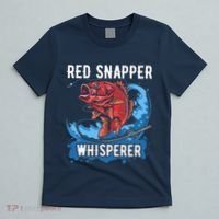 Red Snapper Whisperer Deep Sea Fishing Bass T-Shirt thumb 5