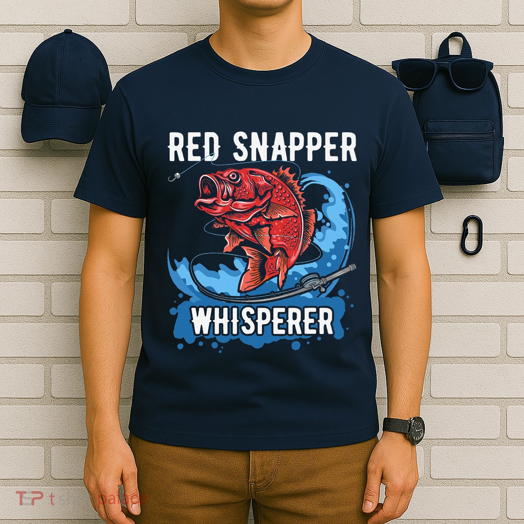 Red Snapper Whisperer Deep Sea Fishing Bass T-Shirt