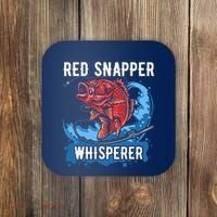 Red Snapper Whisperer Deep Sea Fishing Bass Coaster thumb 0