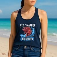 Red Snapper Whisperer Deep Sea Fishing Bass Women's Tank Top thumb 2