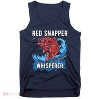 Red Snapper Whisperer Deep Sea Fishing Bass Tank Top thumb 0