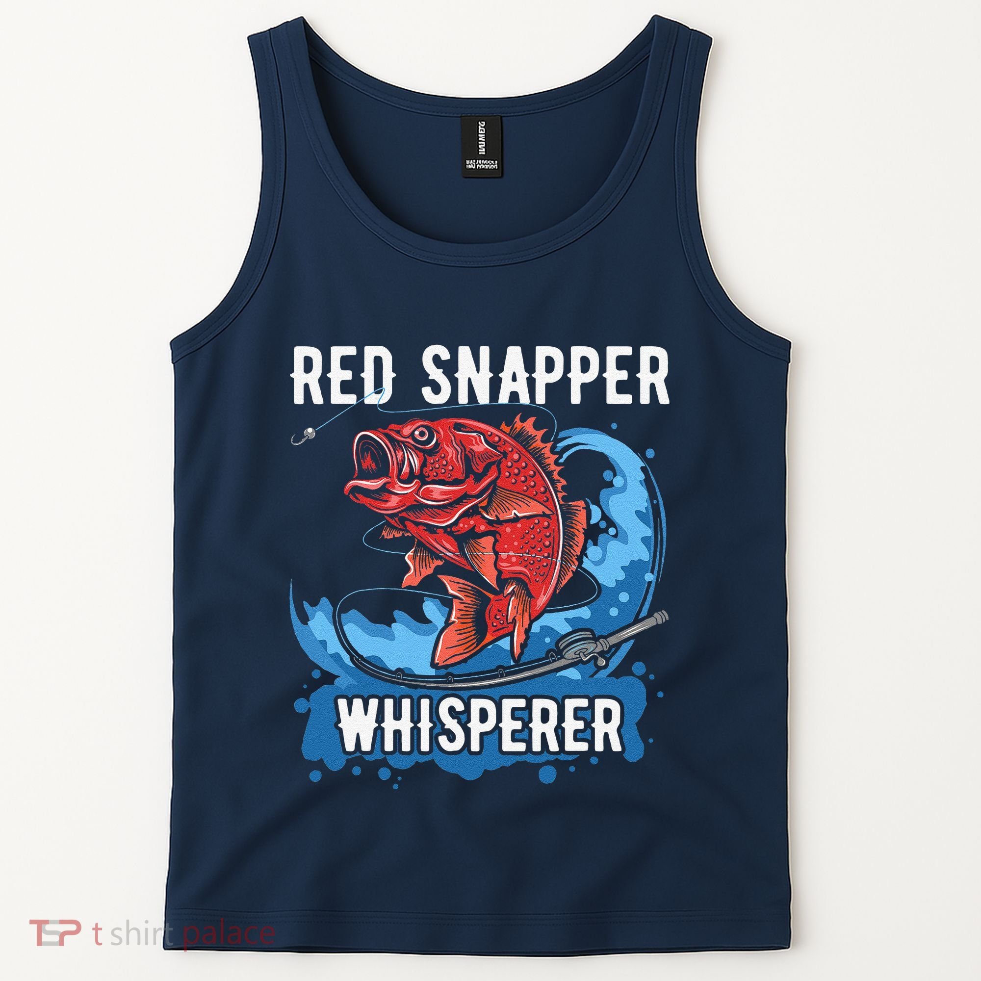 Red Snapper Whisperer Deep Sea Fishing Bass Tank Top