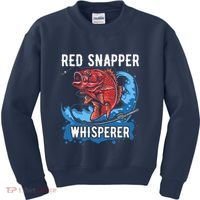 Red Snapper Whisperer Deep Sea Fishing Bass Kids Sweatshirt thumb 0