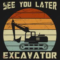 Retro See You Later Excavator Backpack thumb 2