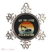 Retro See You Later Excavator Ornament thumb 0