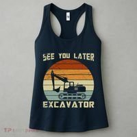Retro See You Later Excavator Women's Tank Top thumb 3