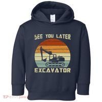 Retro See You Later Excavator Toddler Hoodie thumb 0