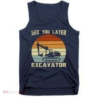 Retro See You Later Excavator Tank Top thumb 0