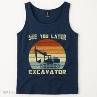 Retro See You Later Excavator Tank Top thumb 2