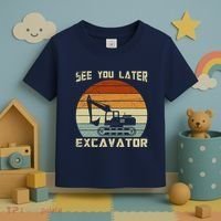 Retro See You Later Excavator Toddler T-Shirt thumb 3