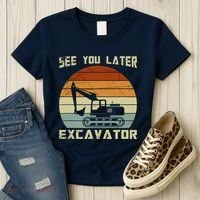Retro See You Later Excavator Women's T-Shirt thumb 3