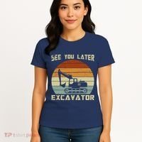 Retro See You Later Excavator Women's T-Shirt thumb 4