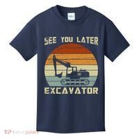 Retro See You Later Excavator Kids T-Shirt thumb 0