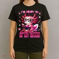 Ready To 1st Grade Axolotl Question First Day Of School T-Shirt thumb 4